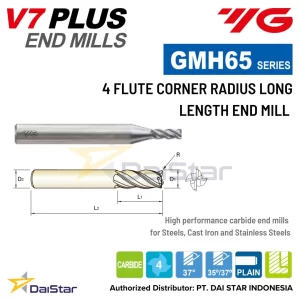 GMH65 Series V7 PLUS - Carbide Corner Radius Endmill 4 Flute Long Length YG-1