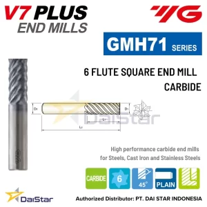 GMH71 Series V7 PLUS - Carbide Square Endmill 6 Flute YG-1