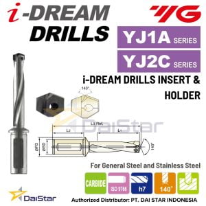 YJ1A/YJ2C - Carbide i-Dream Drill Insert and Holder YG-1