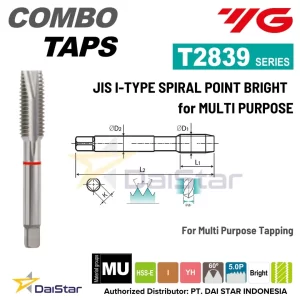 T2839 - I-SP Spiral Flute TAP UNC - UNF for Multi Purpose YG1