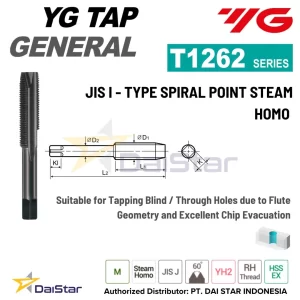 T1262 Series - I-GP Spiral Point Tap for General Purpose YG1