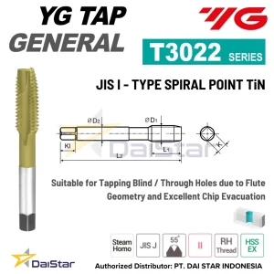 T3022 Series - I-GP Spiral Point Tap YG1