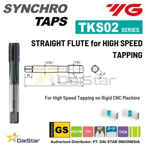 TKS02 Series - Straight Flute for High Speed Tapping YG1