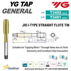 T3492/T3491 Series - I-SP Straight Flute Tap YG1