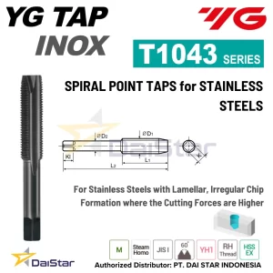 T1043 Series - J-TYPE Spiral Point Tap for Stainless Steel