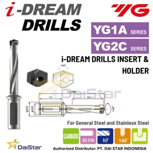 YG1A/YG2C Series - Carbide i-Dream Drills Insert and Holder YG1