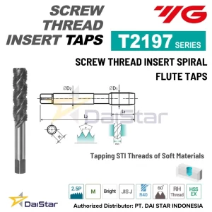T2197 Series - Screw Thread Insert Spiral Flute Tap YG1