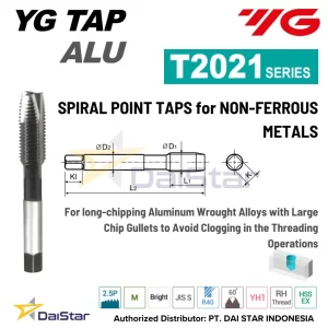 T2021 Series - Spiral Point Tap for Non-Ferrous Metals YG1