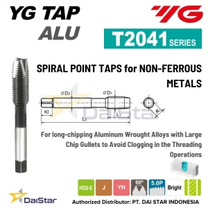 T2041 Series - Spiral Point Taps for Non-Ferrous Metals YG1